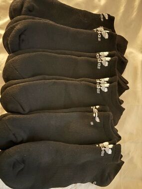 adidas Black Low-Cut Athletic Socks with White Trefoil